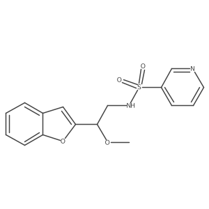 N-(2-(benzofuran-2-yl)-2-methoxyethyl)pyridine-3-sulfonamide Structure