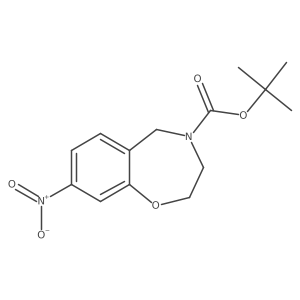 Tert-butyl 8-nitro-2,3-dihydrobenzo[F][1,4]oxazepine-4(5H)-carboxylate结构式