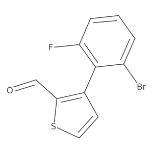 3-(2-Bromo-6-fluorophenyl)thiophene-2-carbaldehyde Structure