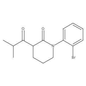 1-(2-Bromophenyl)-3-(2-methylpropanoyl)piperidin-2-one Structure