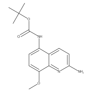 tert-Butyl N-(2-amino-8-methoxyquinolin-5-yl)carbamate结构式