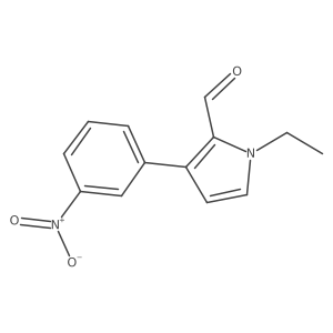 1-Ethyl-3-(3-nitrophenyl)-1H-pyrrole-2-carbaldehyde结构式