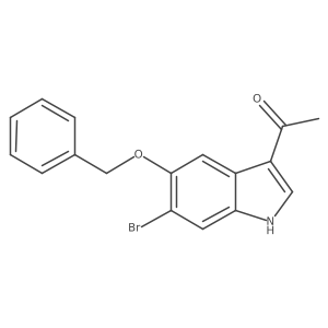 1-(5-(benzyloxy)-6-bromo-1H-indol-3-yl)ethan-1-one Structure