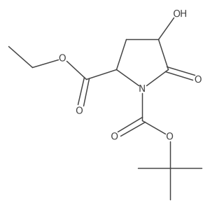 1-(tert-Butyl) 2-ethyl (2S,4R)-4-hydroxy-5-oxopyrrolidine-1,2-dicarboxylate Structure