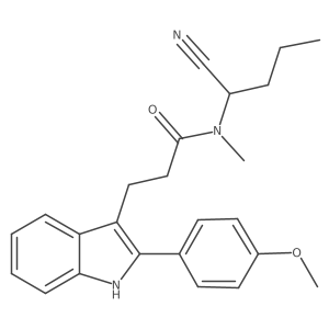 N-(1-cyanobutyl)-3-[2-(4-methoxyphenyl)-1H-indol-3-yl]-N-methylpropanamide Structure