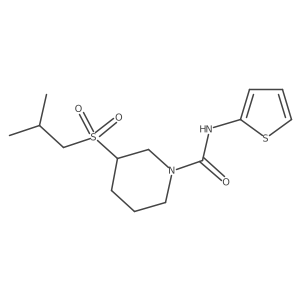 3-(2-methylpropanesulfonyl)-N-(thiophen-2-yl)piperidine-1-carboxamide Structure