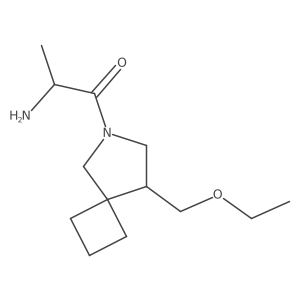 2-Amino-1-(8-(ethoxymethyl)-6-azaspiro[3.4]octan-6-yl)propan-1-one Structure