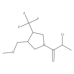 2-Chloro-1-[3-(methoxymethyl)-4-(trifluoromethyl)pyrrolidin-1-yl]propan-1-one结构式