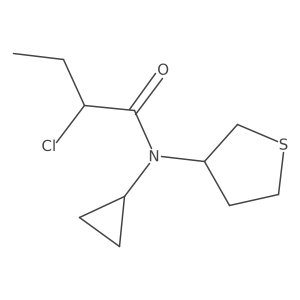 2-chloro-N-cyclopropyl-N-(tetrahydrothiophen-3-yl)butanamide Structure