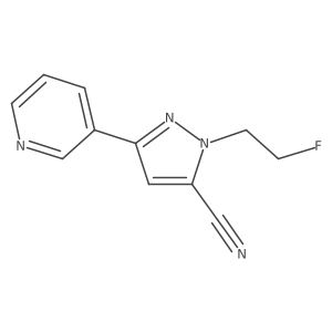 1-(2-fluoroethyl)-3-(pyridin-3-yl)-1H-pyrazole-5-carbonitrile Structure