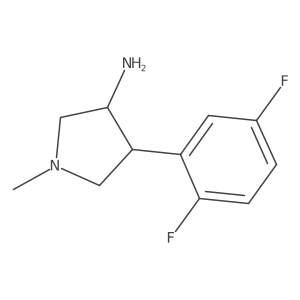 4-(2,5-Difluorophenyl)-1-methylpyrrolidin-3-amine结构式