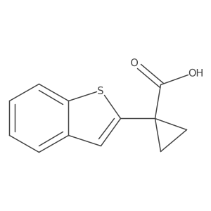 1-(1-Benzothiophen-2-yl)cyclopropane-1-carboxylic acid结构式