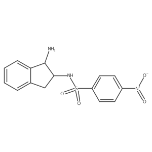 N-[(1R,2R)-1-amino-2,3-dihydro-1H-inden-2-yl]-4-nitrobenzene-1-sulfonamide Structure