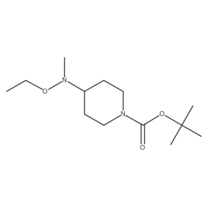 Tert-butyl 4-[ethoxy(methyl)amino]piperidine-1-carboxylate结构式