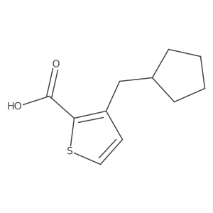 3-(Cyclopentylmethyl)thiophene-2-carboxylic acid结构式