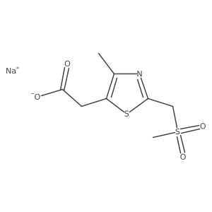Sodium 2-[2-(methanesulfonylmethyl)-4-methyl-1,3-thiazol-5-yl]acetate Structure