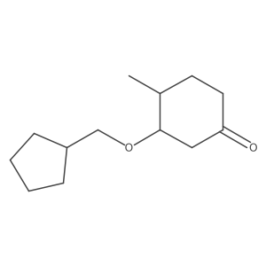 3-(Cyclopentylmethoxy)-4-methylcyclohexan-1-one结构式