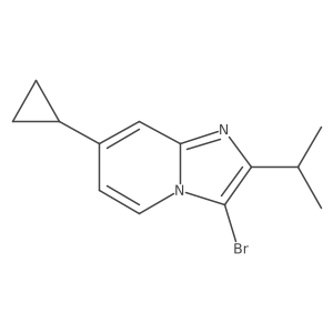 3-Bromo-7-cyclopropyl-2-(propan-2-yl)imidazo[1,2-a]pyridine Structure