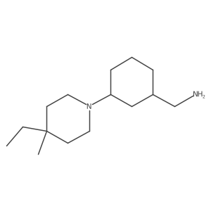 [3-(4-Ethyl-4-methylpiperidin-1-yl)cyclohexyl]methanamine Structure