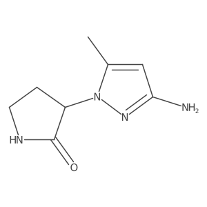 3-(3-amino-5-methyl-1H-pyrazol-1-yl)pyrrolidin-2-one Structure