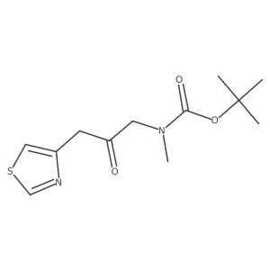 tert-butyl N-methyl-N-[2-oxo-3-(1,3-thiazol-4-yl)propyl]carbamate结构式