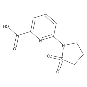 6-(1,1-Dioxo-1lambda6,2-thiazolidin-2-yl)pyridine-2-carboxylic acid结构式