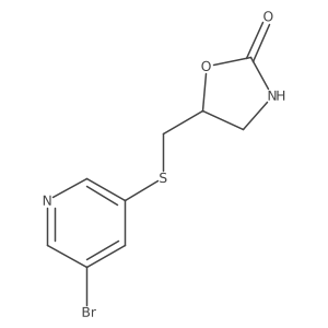 5-{[(5-Bromopyridin-3-yl)sulfanyl]methyl}-1,3-oxazolidin-2-one结构式
