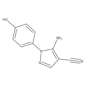 5-amino-1-(4-hydroxyphenyl)-1H-pyrazole-4-carbonitrile结构式