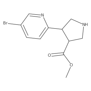 Methyl 4-(5-bromopyridin-2-yl)pyrrolidine-3-carboxylate Structure
