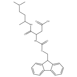 3-{[4-(dimethylamino)butan-2-yl]carbamoyl}-3-({[(9H-fluoren-9-yl)methoxy]carbonyl}amino)propanoic acid Structure