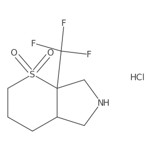 7A-(trifluoromethyl)octahydrothiopyrano[2,3-c]pyrrole 1,1-dioxide hydrochloride Structure