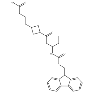 4-{1-[3-({[(9H-fluoren-9-yl)methoxy]carbonyl}amino)pentanoyl]azetidin-3-yl}butanoic acid Structure