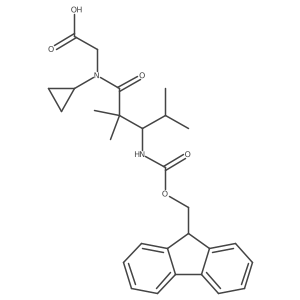 2-[N-cyclopropyl-3-({[(9H-fluoren-9-yl)methoxy]carbonyl}amino)-2,2,4-trimethylpentanamido]acetic acid Structure
