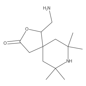 1-(Aminomethyl)-7,7,9,9-tetramethyl-2-oxa-8-azaspiro[4.5]decan-3-one结构式