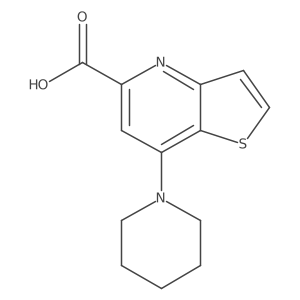 7-(Piperidin-1-yl)thieno[3,2-b]pyridine-5-carboxylic acid结构式