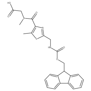 2-(1-{2-[({[(9H-fluoren-9-yl)methoxy]carbonyl}amino)methyl]-5-methyl-1,3-thiazol-4-yl}-N-methylformamido)acetic acid Structure