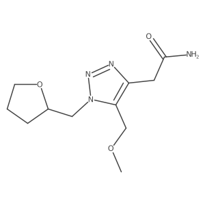 2-[5-(methoxymethyl)-1-(oxolan-2-ylmethyl)-1H-1,2,3-triazol-4-yl]acetamide Structure