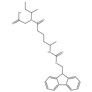 2-[N-(butan-2-yl)-5-({[(9H-fluoren-9-yl)methoxy]carbonyl}amino)hexanamido]acetic acid结构式