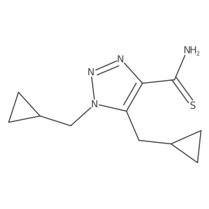 bis(cyclopropylmethyl)-1H-1,2,3-triazole-4-carbothioamide结构式
