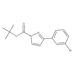 Tert-Butyl 3-(3-Bromophenyl)-1H-Pyrazole-1-Carboxylate结构式