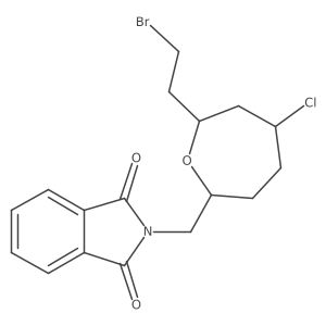 2-((7-(2-Bromoethyl)-5-chlorooxepan-2-yl)methyl)isoindoline-1,3-dione Structure