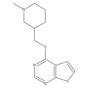 1-Methyl-3-({thieno[2,3-d]pyrimidin-4-yloxy}methyl)piperidine结构式