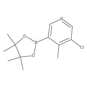 3-Chloro-4-methyl-5-(4,4,5,5-tetramethyl-1,3,2-dioxaborolan-2-yl)pyridine Structure