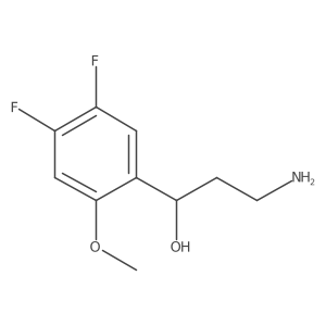 (1S)-3-amino-1-(4,5-difluoro-2-methoxyphenyl)propan-1-ol结构式