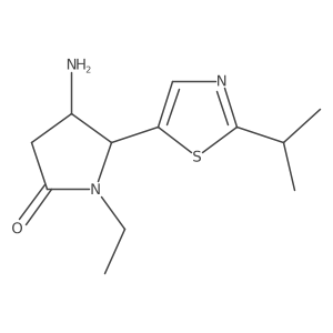 (4S,5S)-4-amino-1-ethyl-5-(2-propan-2-yl-1,3-thiazol-5-yl)pyrrolidin-2-one Structure
