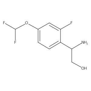 (2S)-2-amino-2-[4-(difluoromethoxy)-2-fluorophenyl]ethan-1-ol结构式