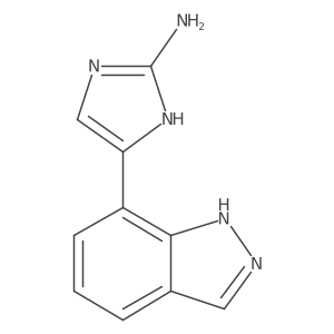 5-(1H-indazol-7-yl)-1H-imidazol-2-amine结构式