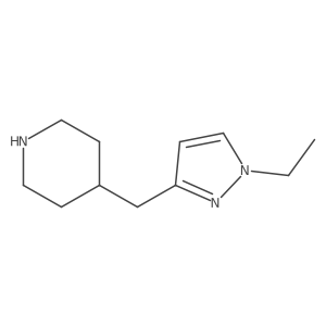 4-[(1-ethyl-1H-pyrazol-3-yl)methyl]piperidine Structure
