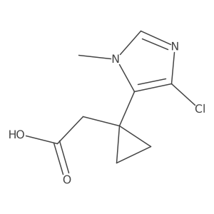 2-[1-(4-chloro-1-methyl-1H-imidazol-5-yl)cyclopropyl]acetic acid结构式