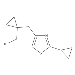 {1-[(2-Cyclopropyl-1,3-thiazol-4-yl)methyl]cyclopropyl}methanol Structure
